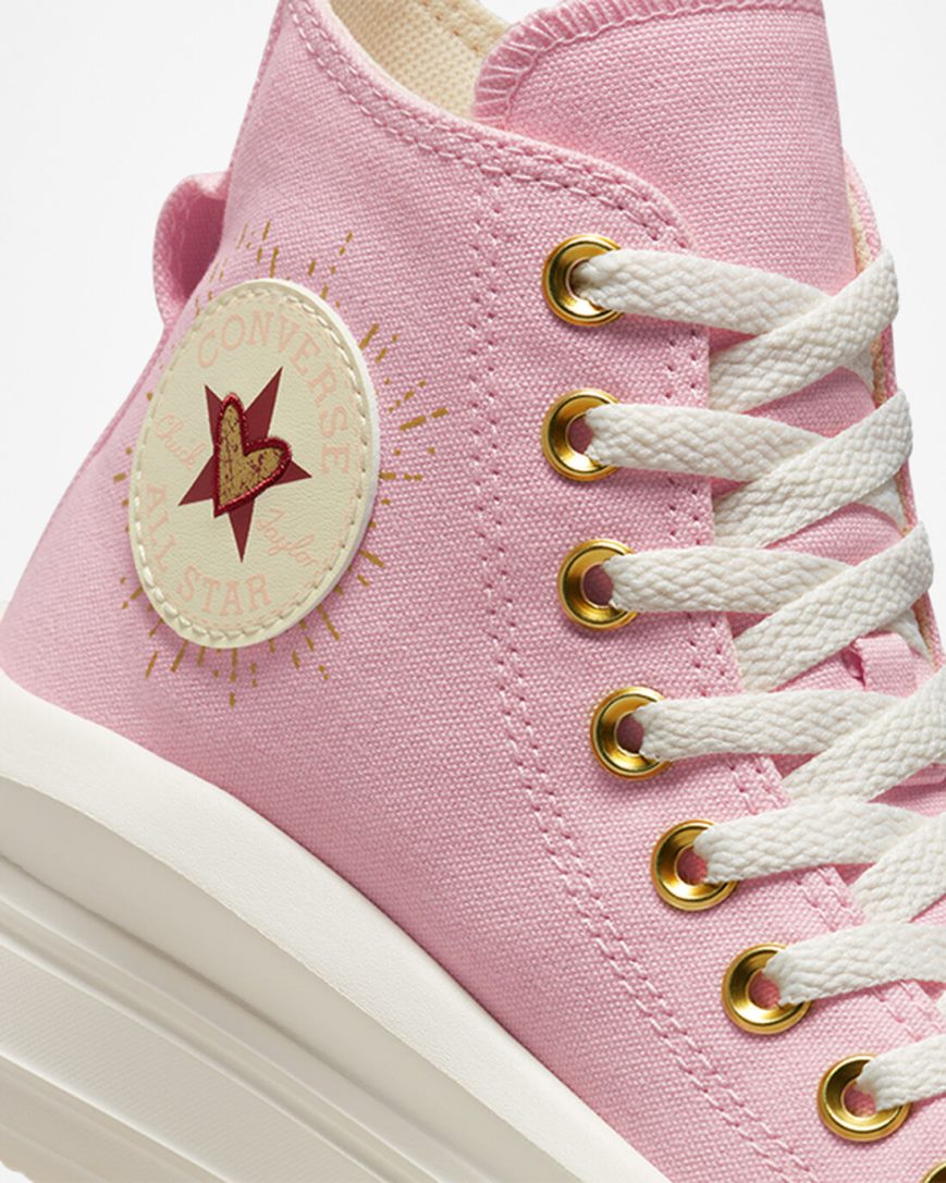 Pantofi Platforma Dama Converse Chuck Taylor All Star Move Hearts Inalti Portocalii Roz | RO RCJA13134